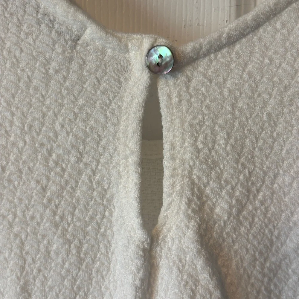 Textured White Blouse